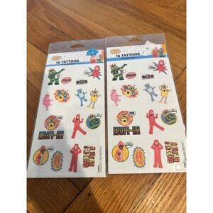 Yo Gabba Gabba Two Sheets Of Fake Tattoos/ 16 Tattoos Each New 2011
